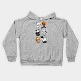 Halloween Cats Party Kids Hoodie